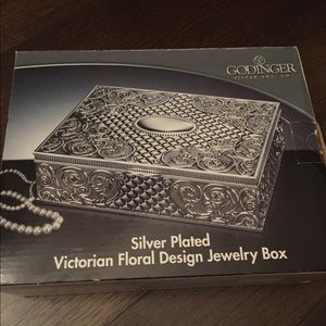 NWOT Godinger Silver plated jewelry box